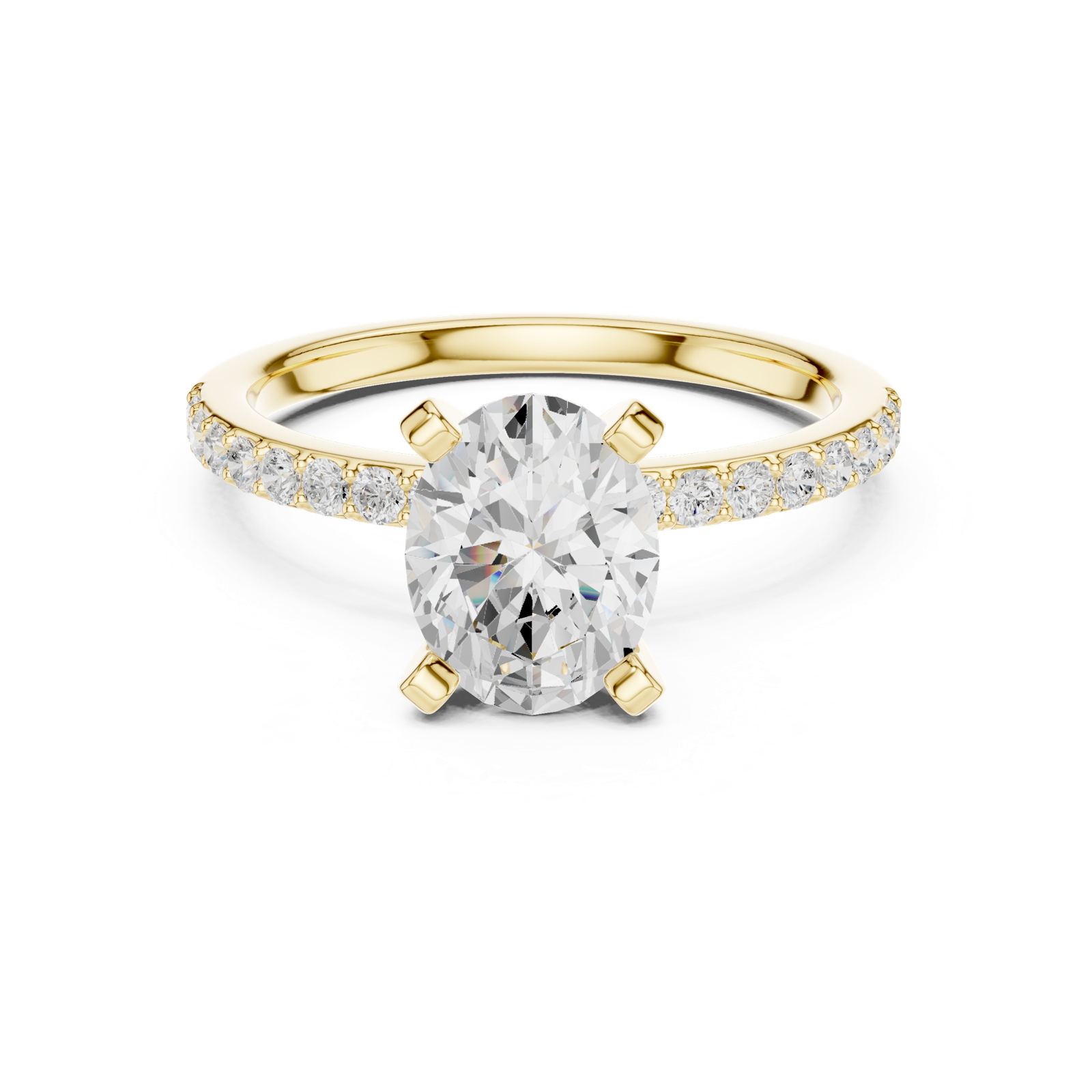 Gold Ring DDLR-888, Yellow Gold, view 4