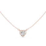 Gold Jewelry, Heart center stone, Rose Gold, view 4