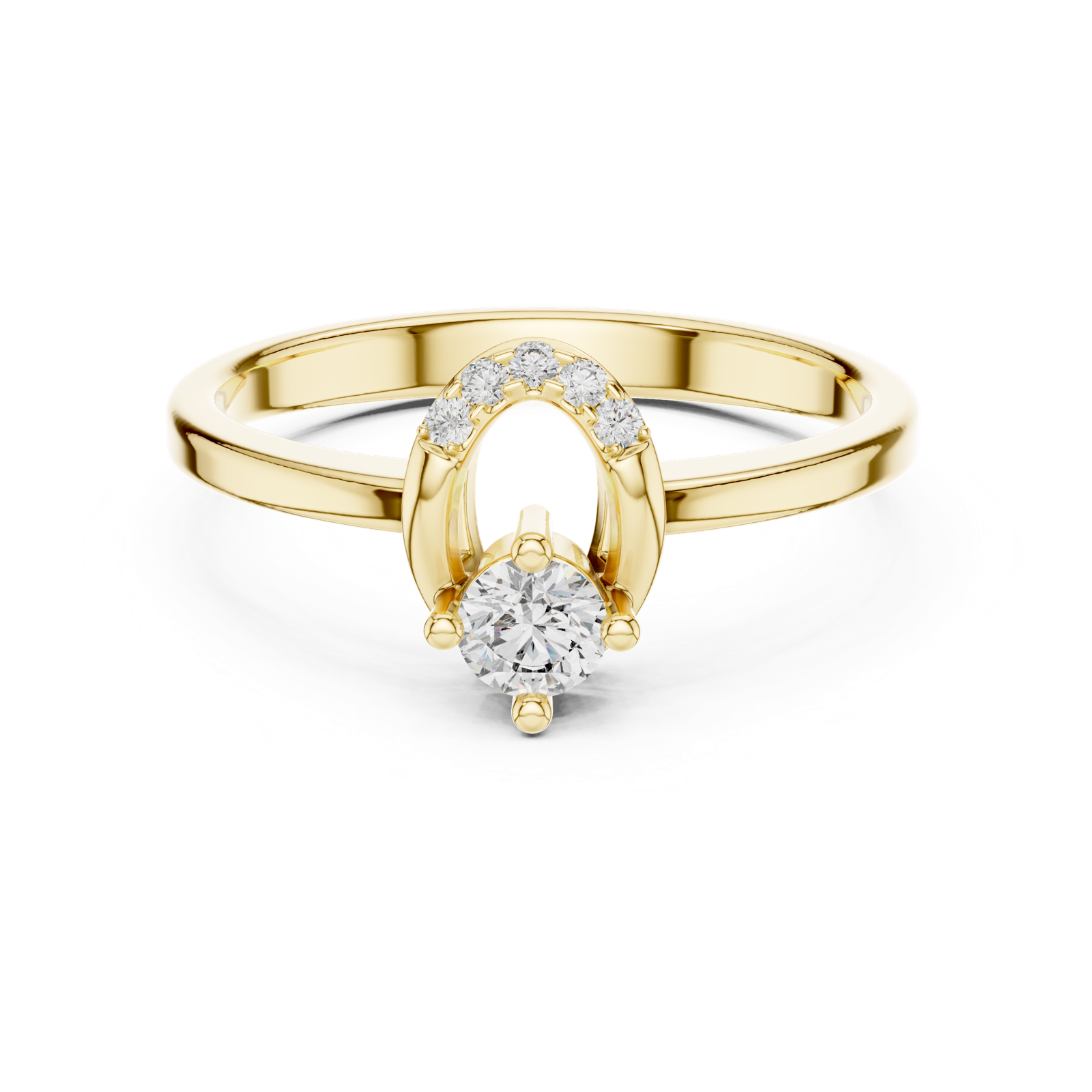 Gold Ring L03-1347, Yellow Gold, view 4