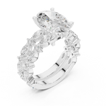 Gold Ring DDLR-301, White Gold, view 2