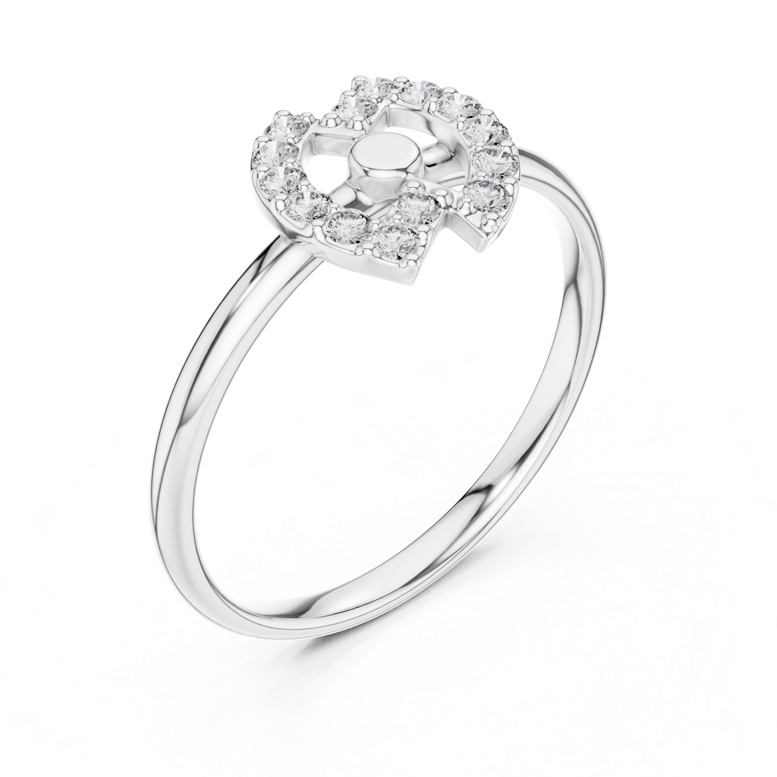 Gold Ring 1 (356), White Gold, view 2