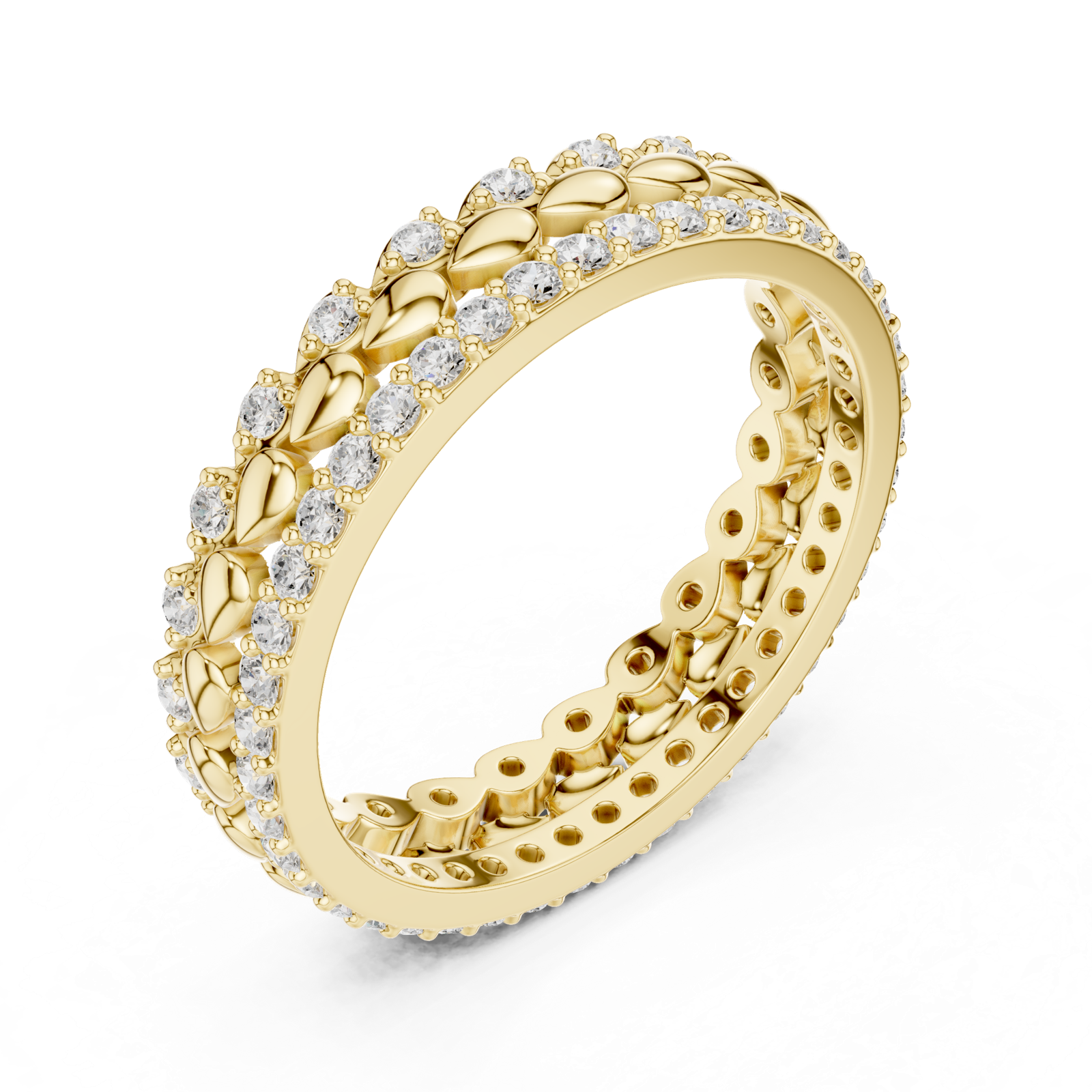 Gold Ring R39, Yellow Gold, view 2