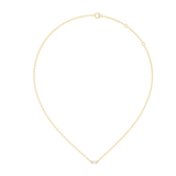 14K Solid Gold Lab Diamond Solitaire Pendant Necklace, Yellow Gold, view 1