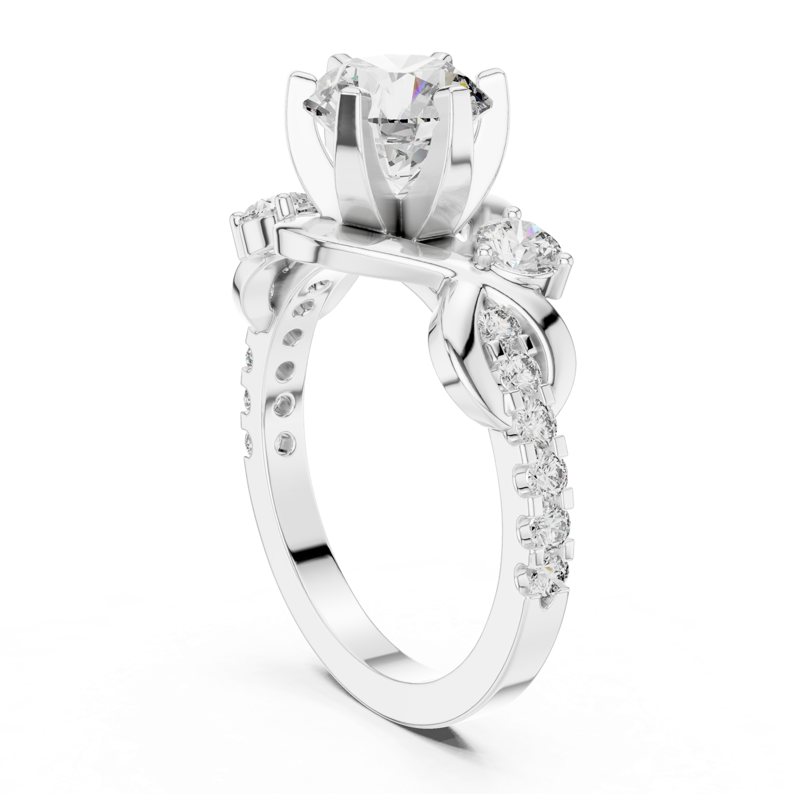 Gold Ring DDLR-188, White Gold