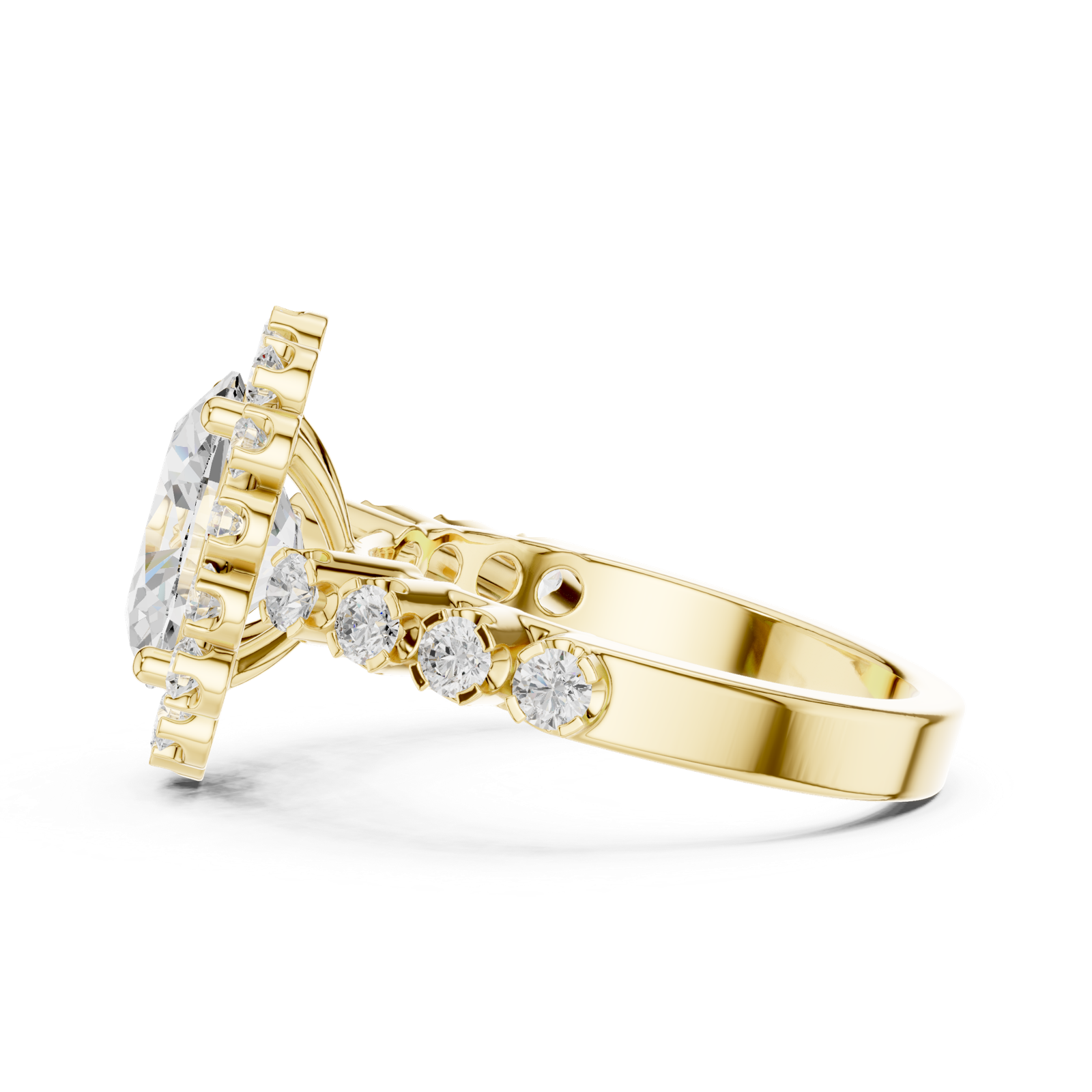 Gold Ring DDLR-365, Yellow Gold, view 3