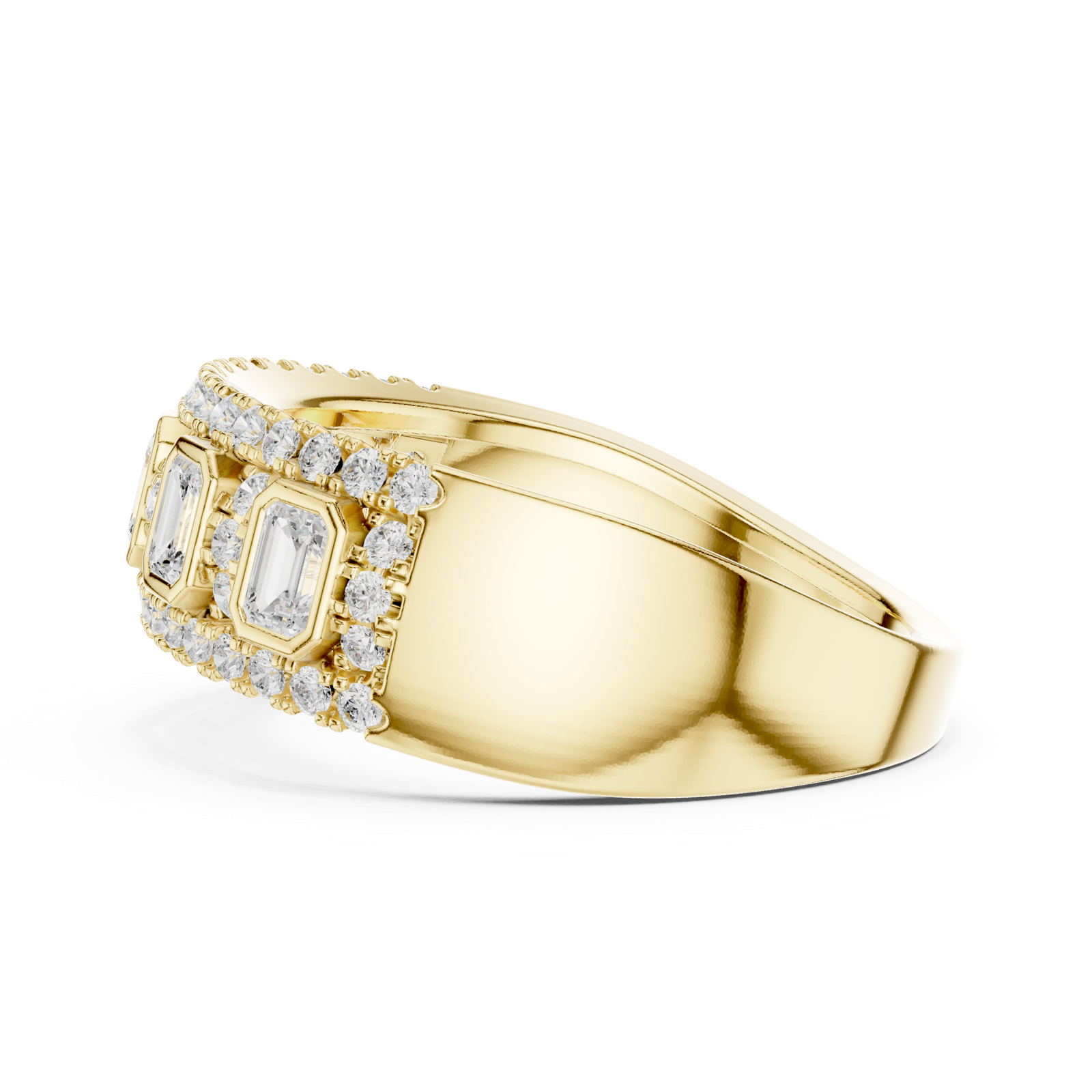 Gold Ring DDLR-450, Yellow Gold, view 3