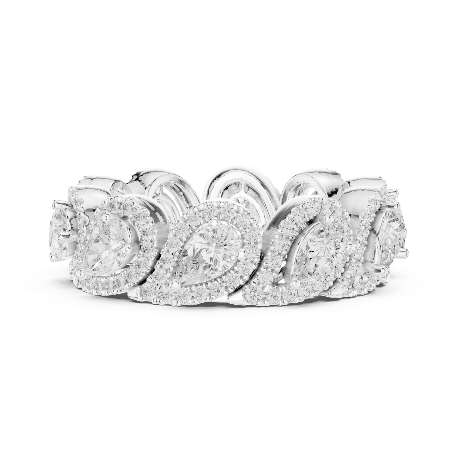 Gold Ring DDLR-306, White Gold, view 3
