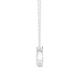 Gold Jewelry DDPS-001, Marquise center stone, White Gold, view 3