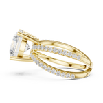 Gold Jewelry L36-25, Round center stone, Yellow Gold, view 3
