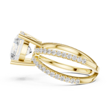 Gold Jewelry L36-25, Round center stone, Yellow Gold, view 3
