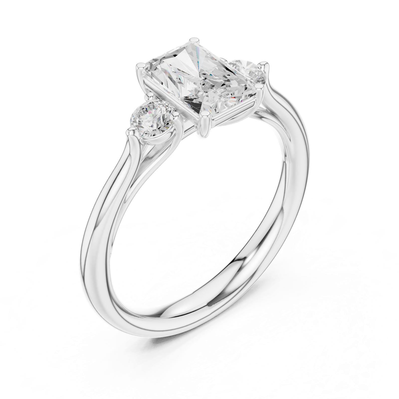 Gold Ring DDLR-725, White Gold, view 2