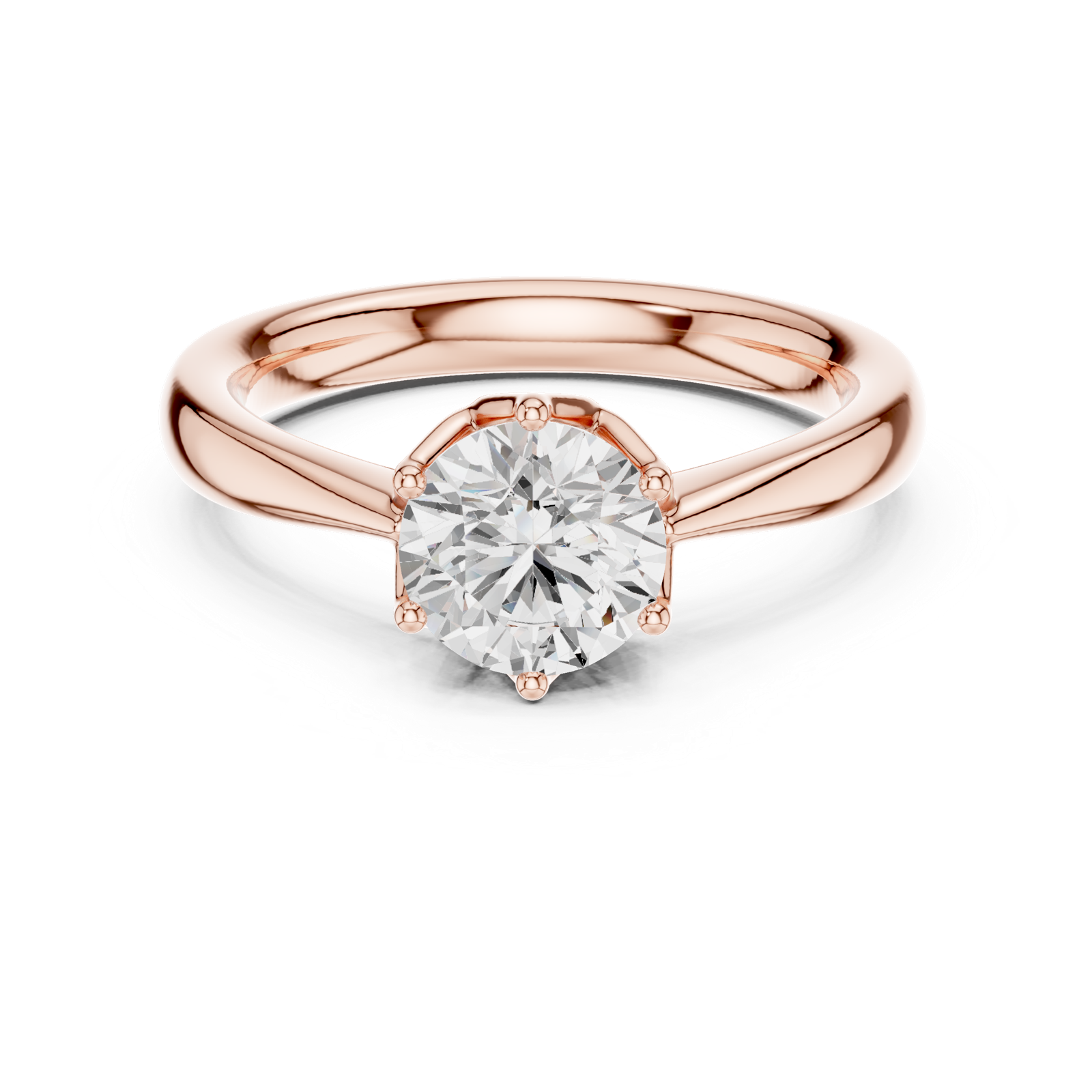 Gold Ring DDLR-561, Rose Gold, view 4