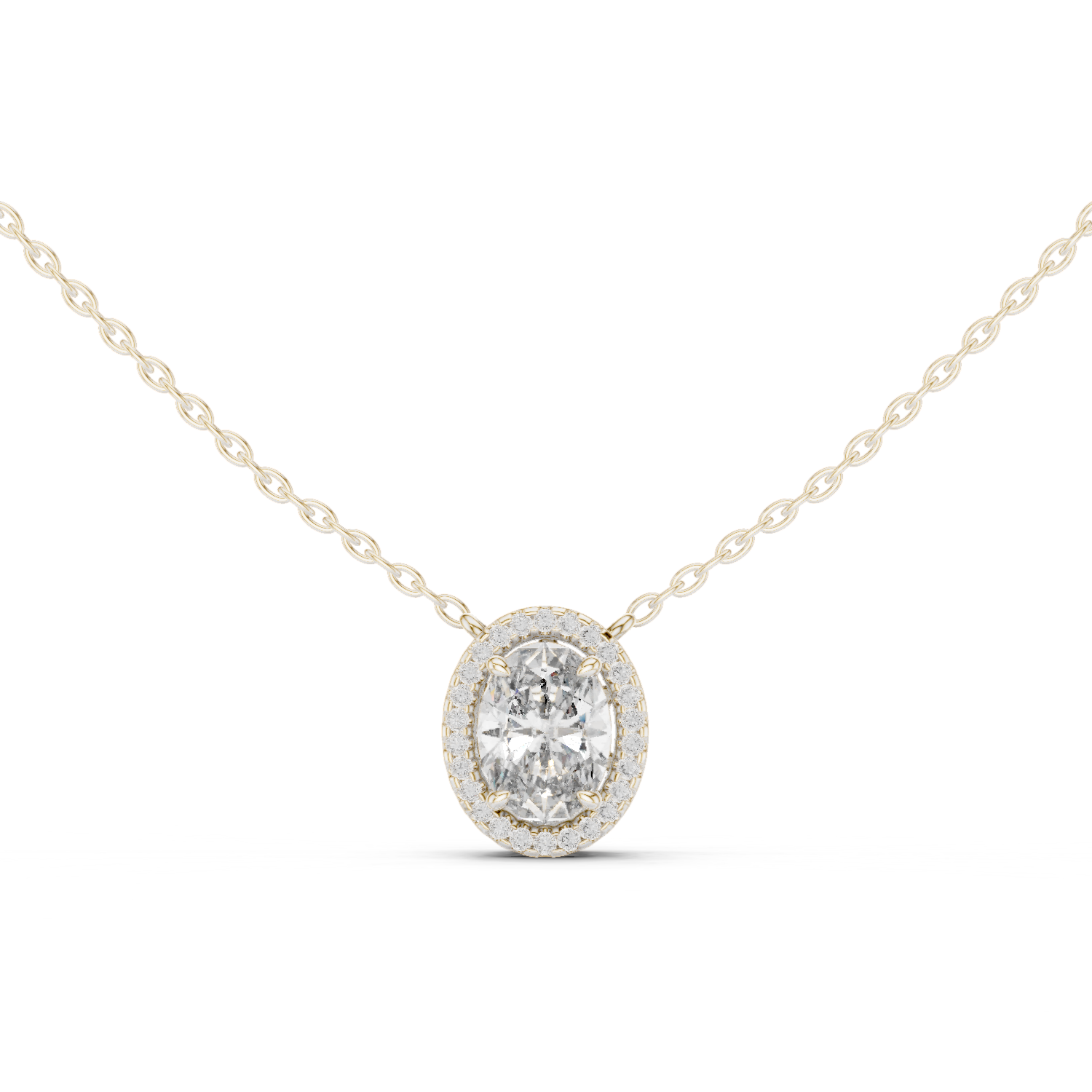 Gold Pendant GPD-0027, White Gold