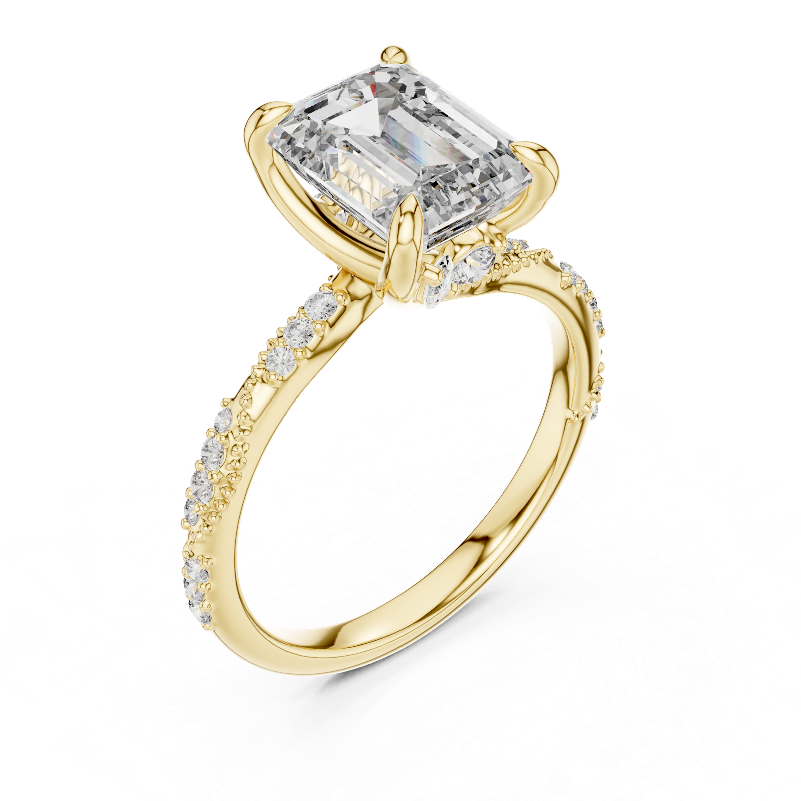 Gold Ring DDLR-167, Yellow Gold, view 2