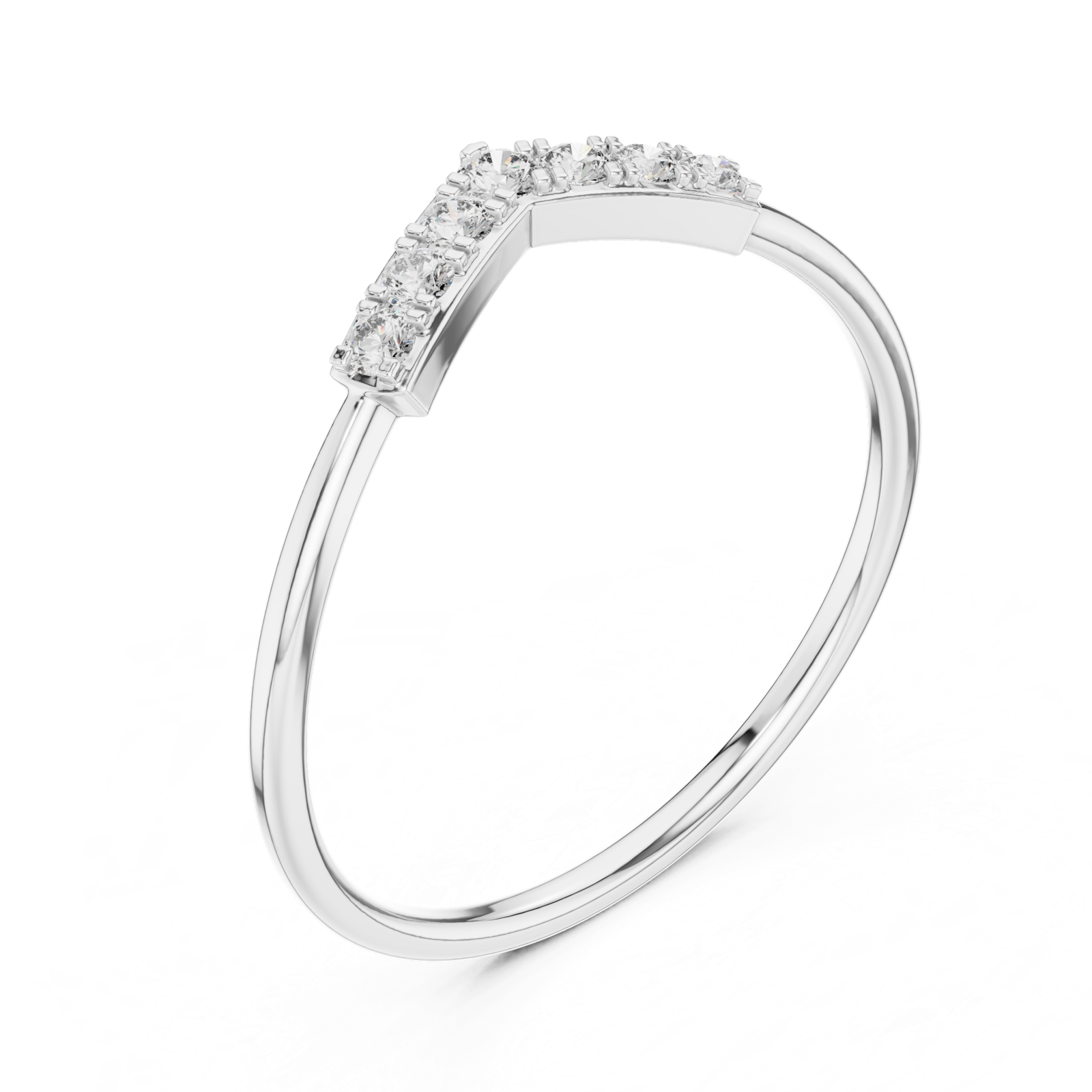Gold Ring HLR-199, White Gold, view 2