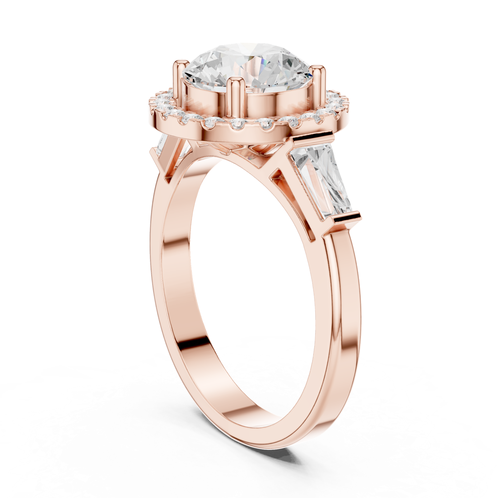Gold Ring DDLR-342, Rose Gold, view 1