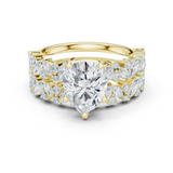 Gold Ring DDLR-443, Pear center stone, Yellow Gold