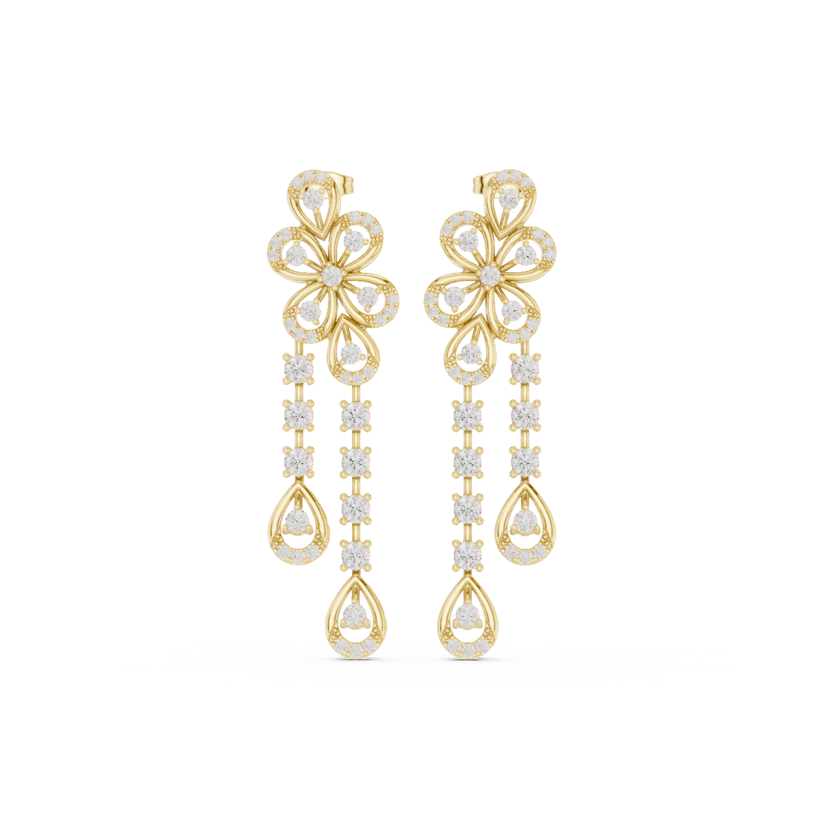 Gold Earrings SBER(56), Yellow Gold