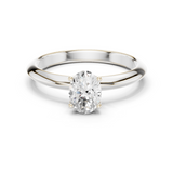 Gold Jewelry L36-6, Oval center stone, White Gold