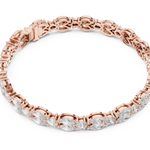 14K Solid Gold Lab Diamond Bracelet, Rose Gold, view 2