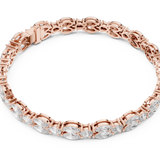 14K Solid Gold Lab Diamond Bracelet, Rose Gold, view 2