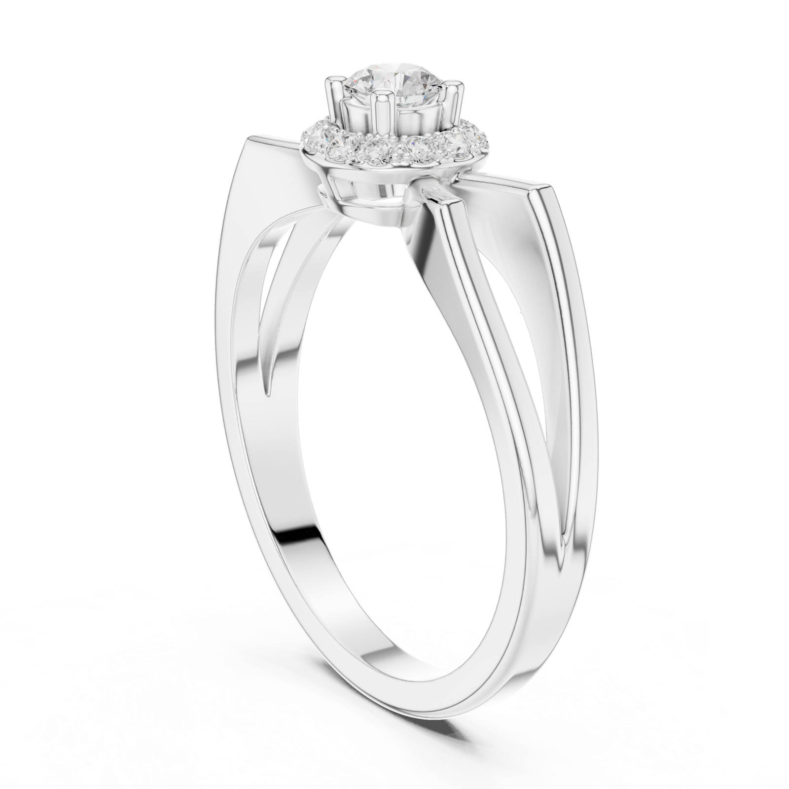 Gold Ring DDLR-837, White Gold, view 1