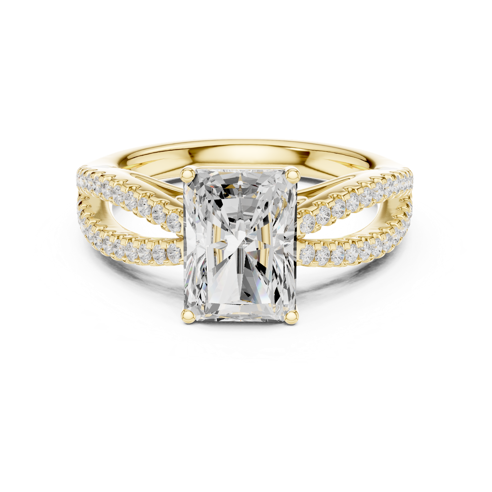 Gold Ring DDLR-733, Yellow Gold, view 4