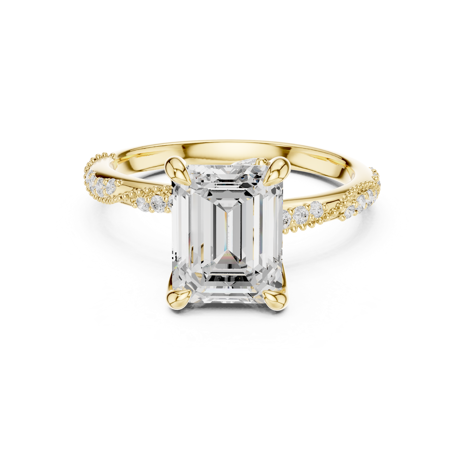 Gold Ring DDLR-963, Yellow Gold, view 4