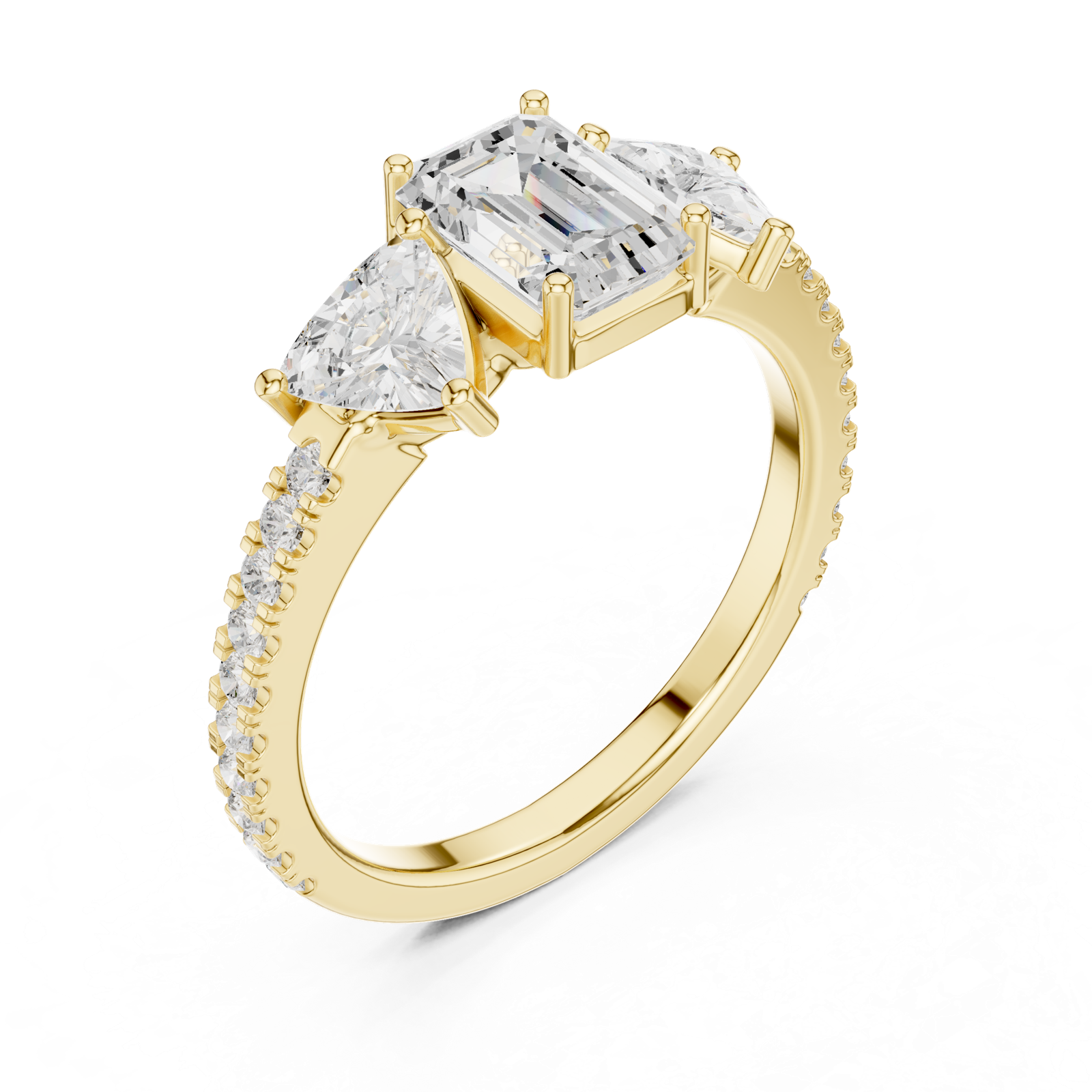 Gold Ring DDLR-1078, Yellow Gold, view 2