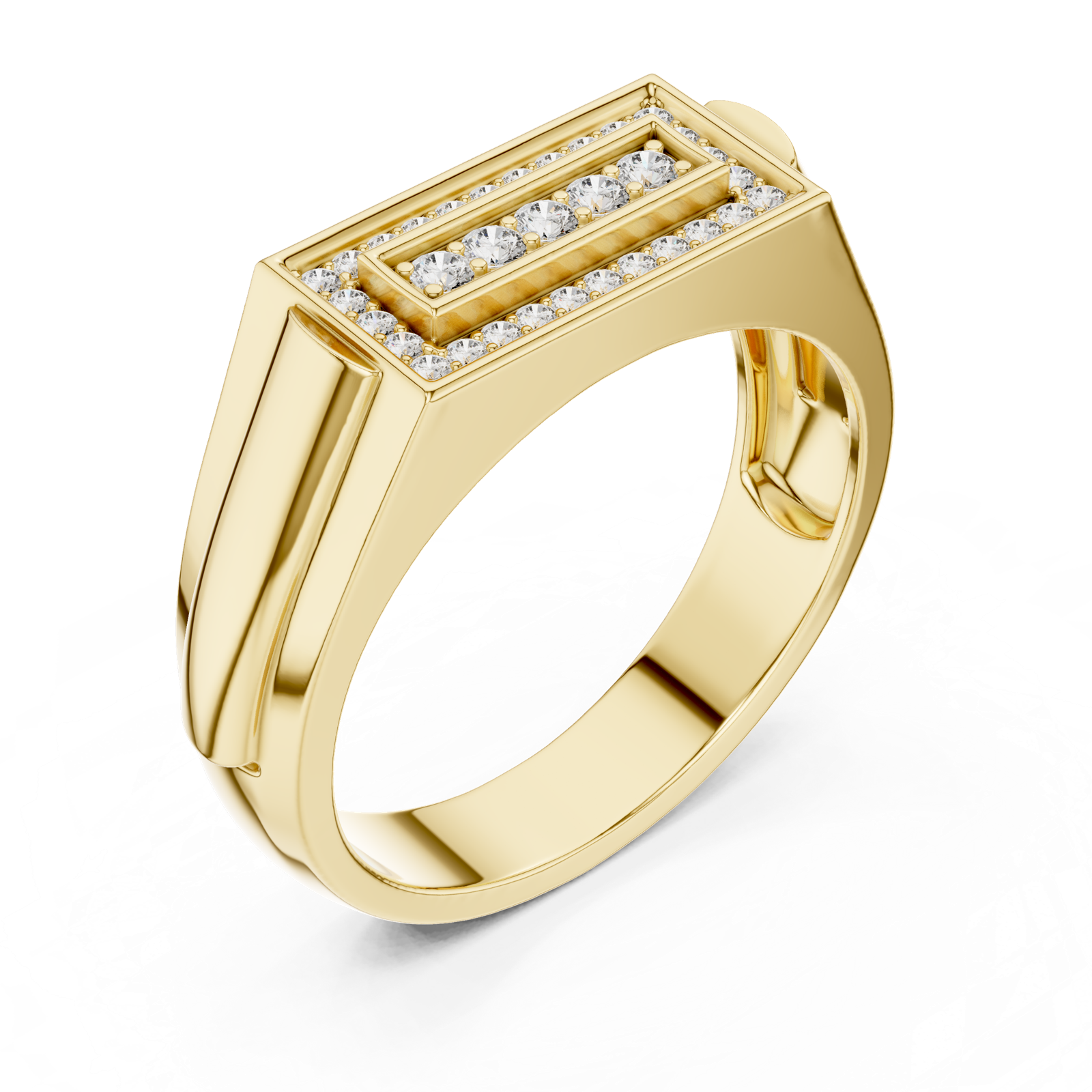 Gold Ring DR-6266, Yellow Gold, view 2