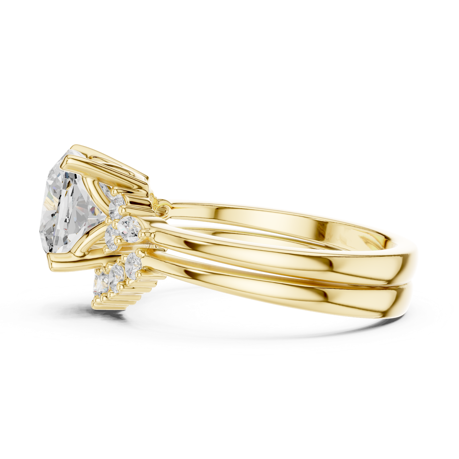 Gold Ring DDLR-440, Yellow Gold, view 3