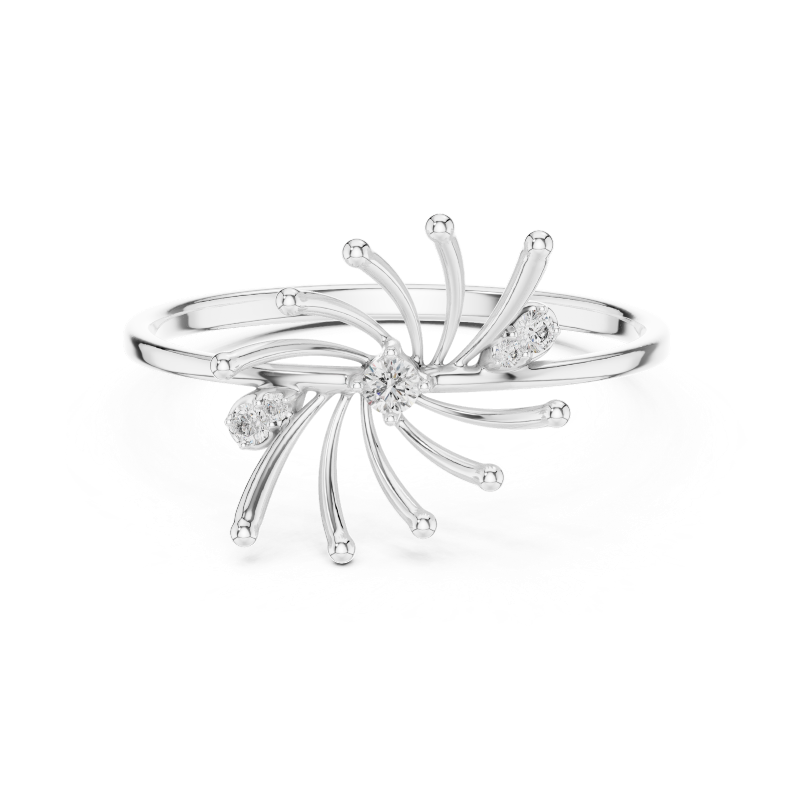 Gold Ring 1 (145), White Gold, view 4
