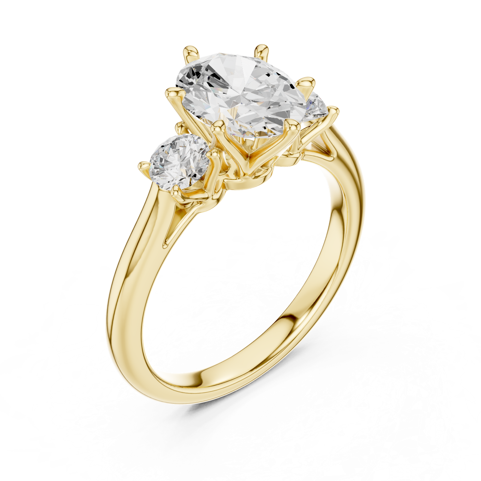 Gold Ring DDLR-895, Yellow Gold, view 2