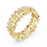 Gold Ring R29, Yellow Gold, view 2