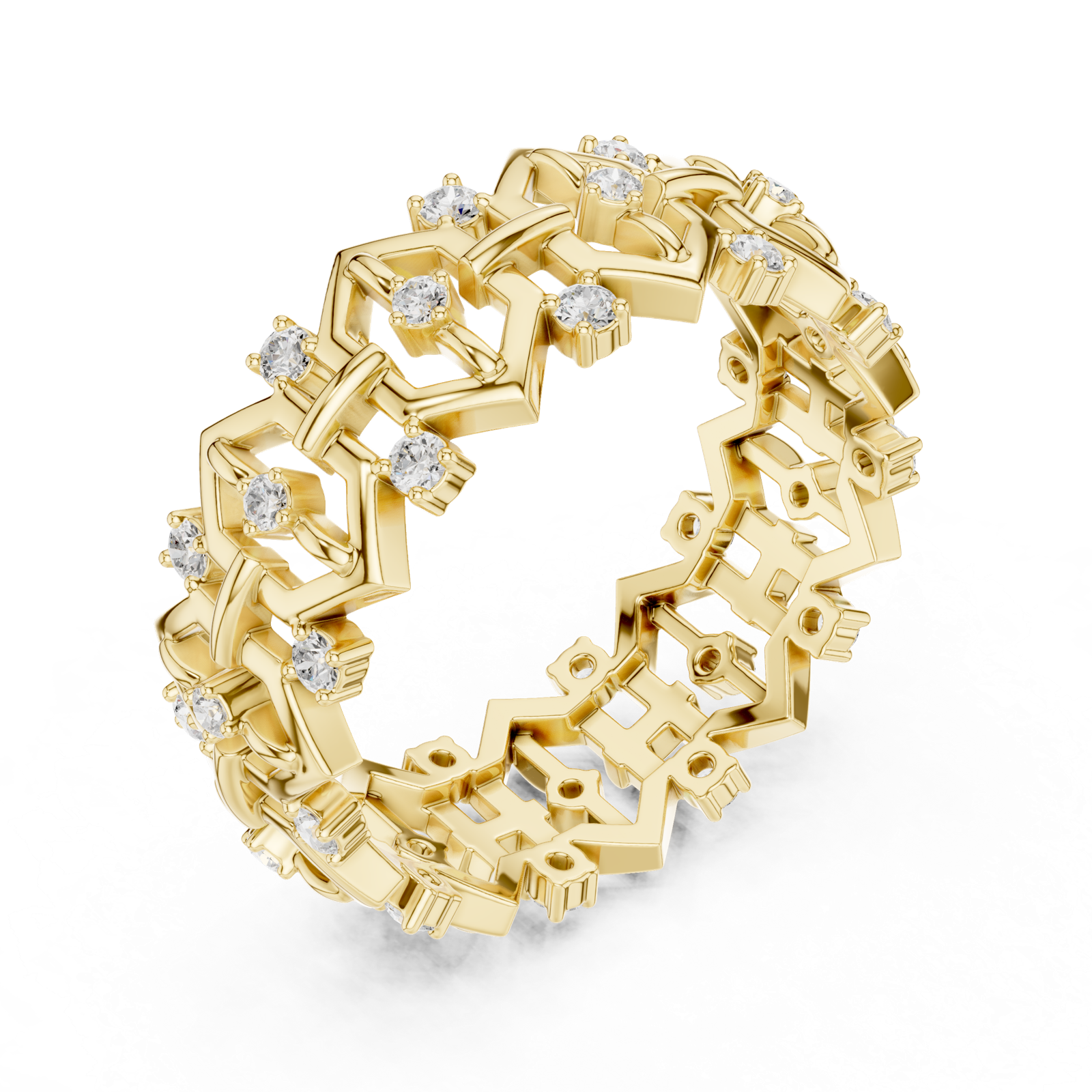 Gold Ring R29, Yellow Gold, view 2