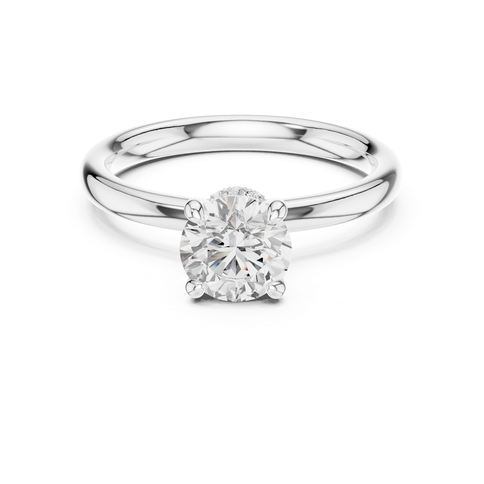 Gold Ring DDLR-644, White Gold, view 4