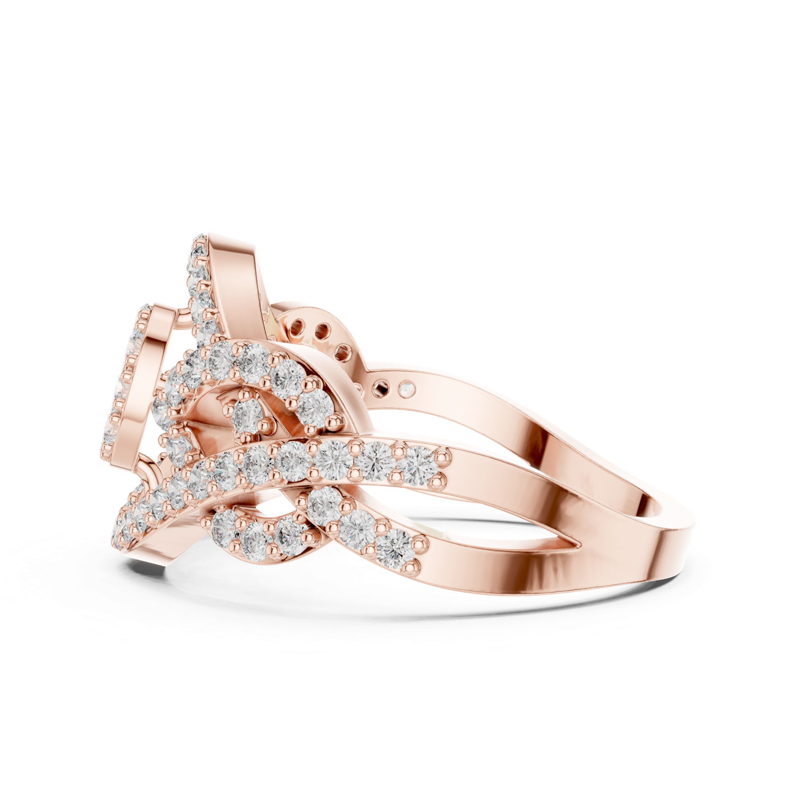 Gold Pendant 9-10062L, Rose Gold, view 3