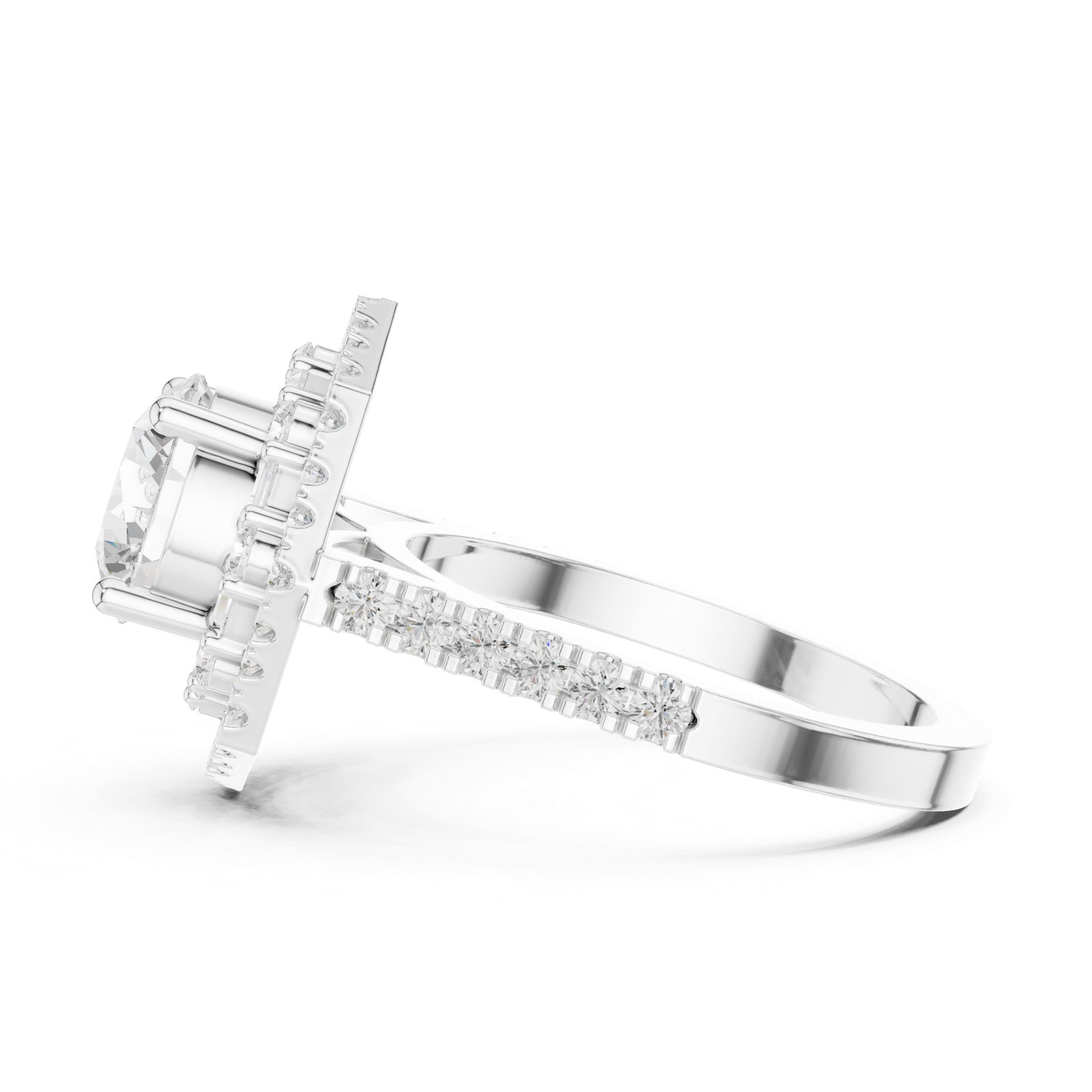 Gold Ring DDLR-326, White Gold, view 3