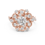 Gold Ring DDLR-187, Rose Gold, view 4