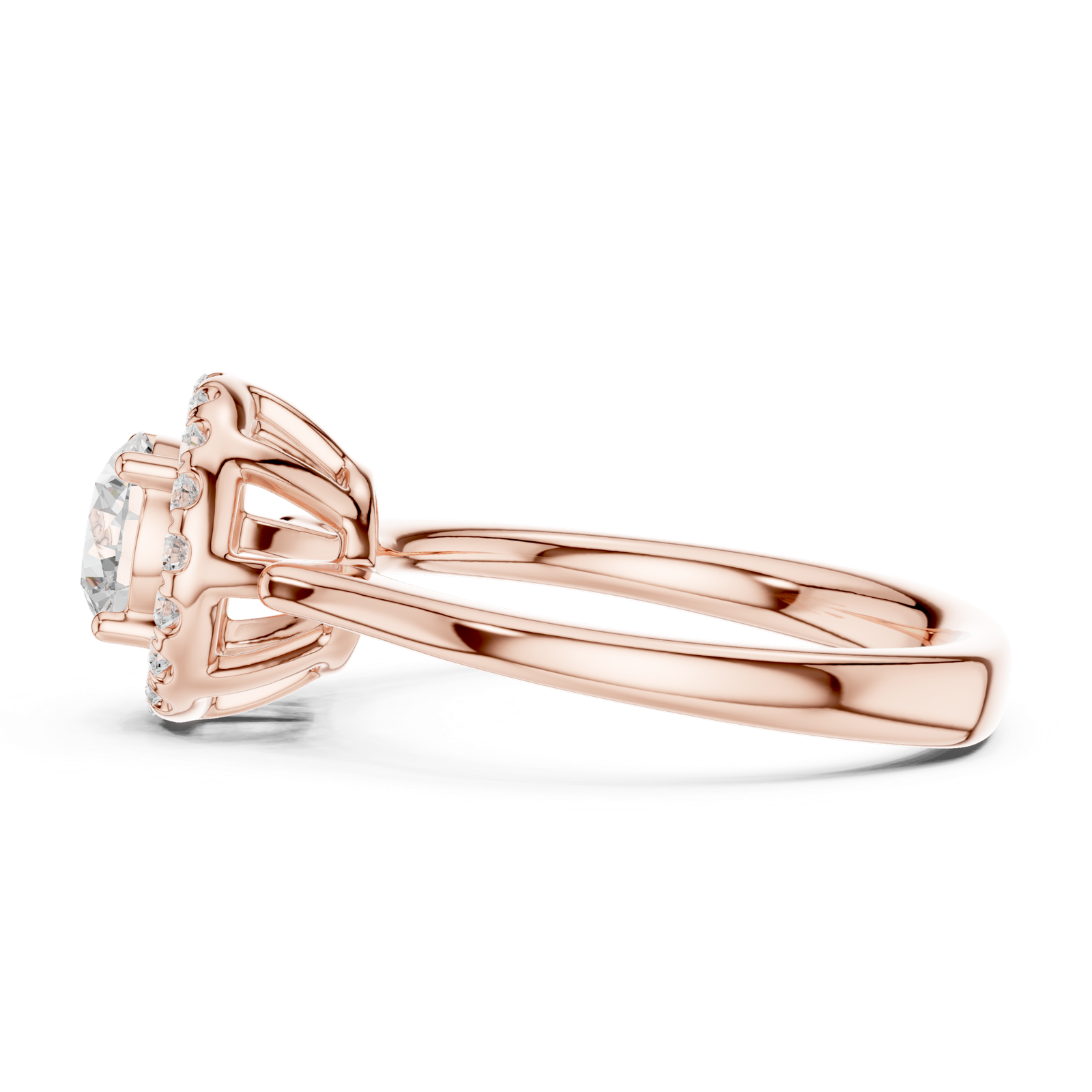 Gold Ring DDLR-652, Rose Gold, view 3