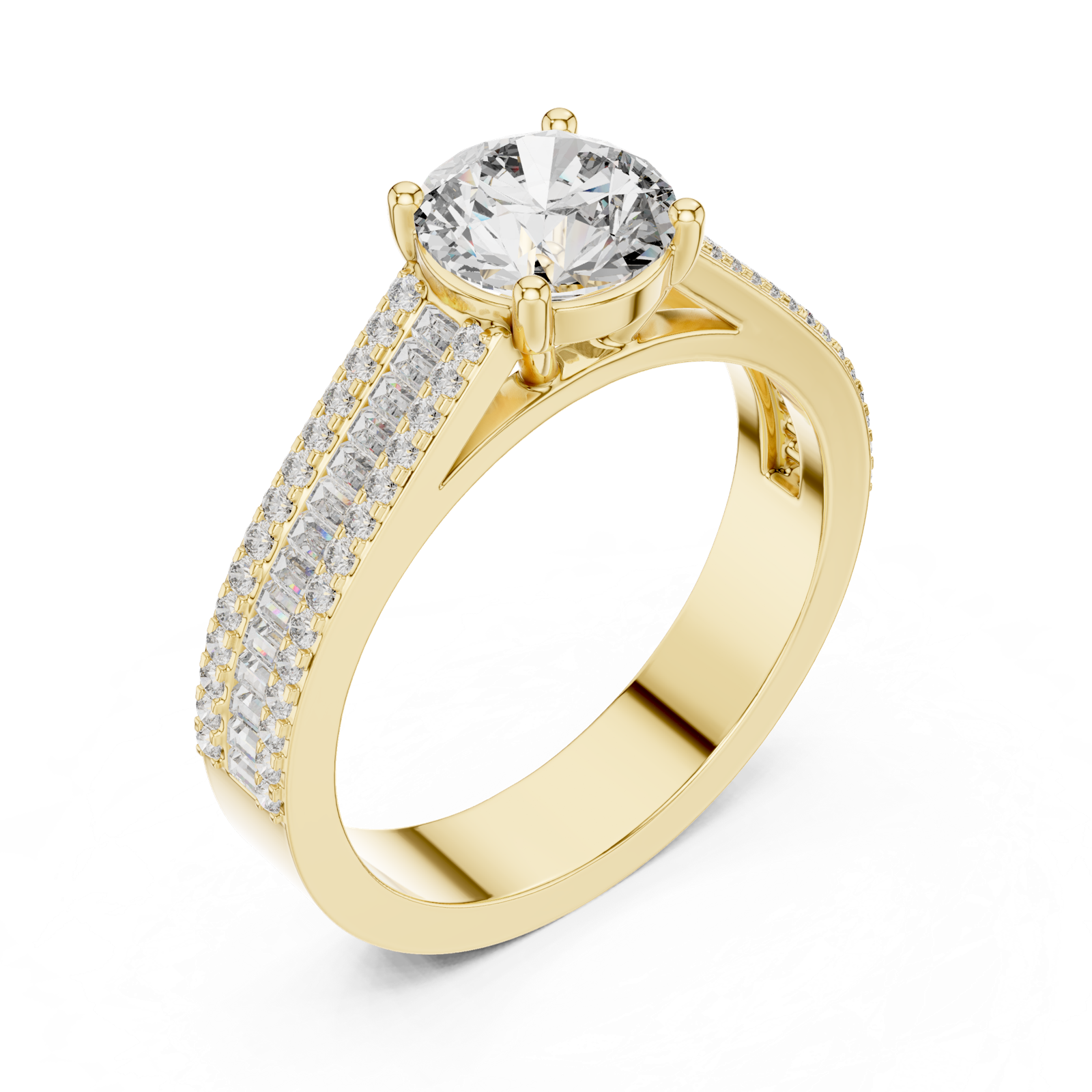Gold Ring DDLR-191, Yellow Gold, view 2