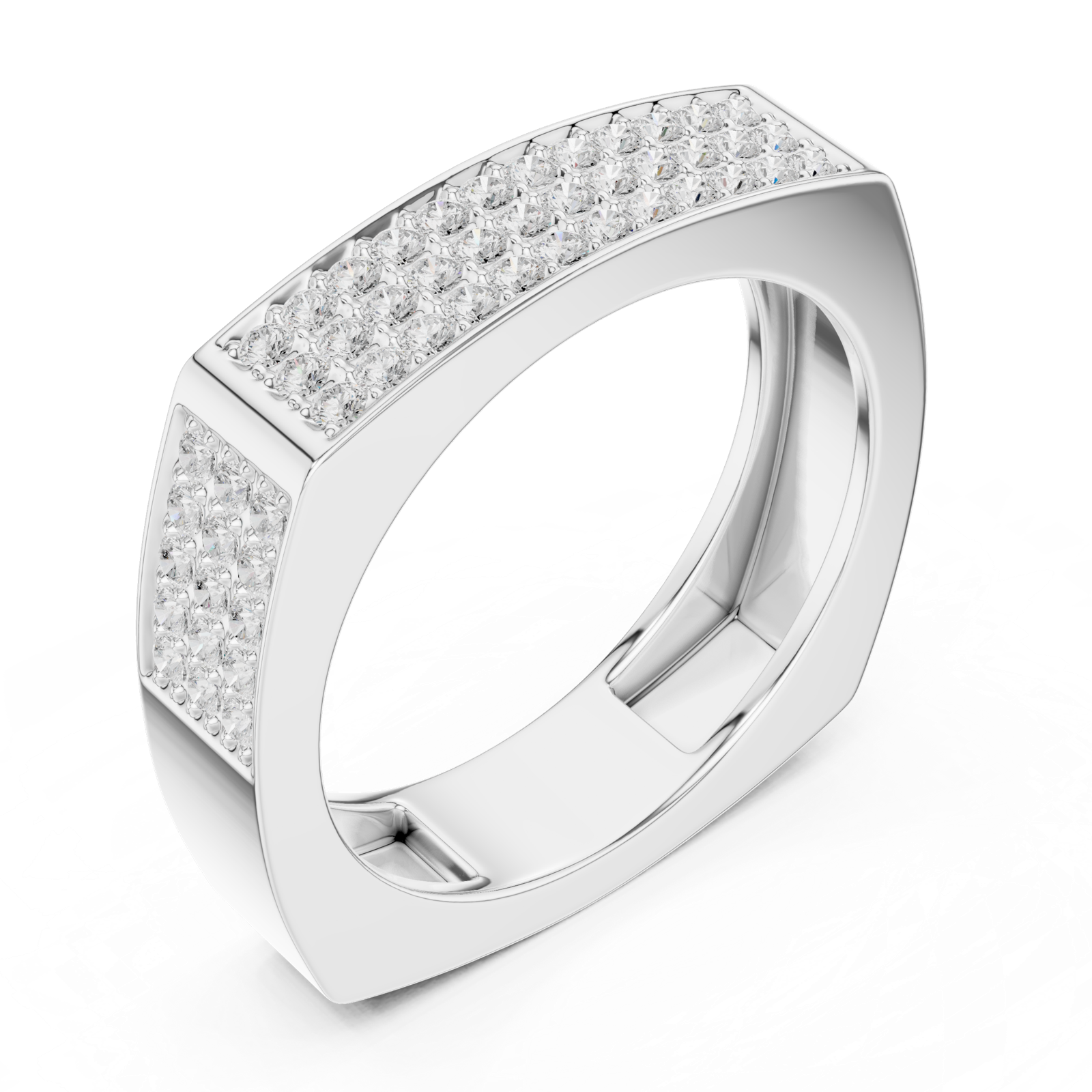 Gold Ring SBMR(36), White Gold, view 2