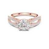 Gold Ring DDLR-636, Rose Gold, view 4