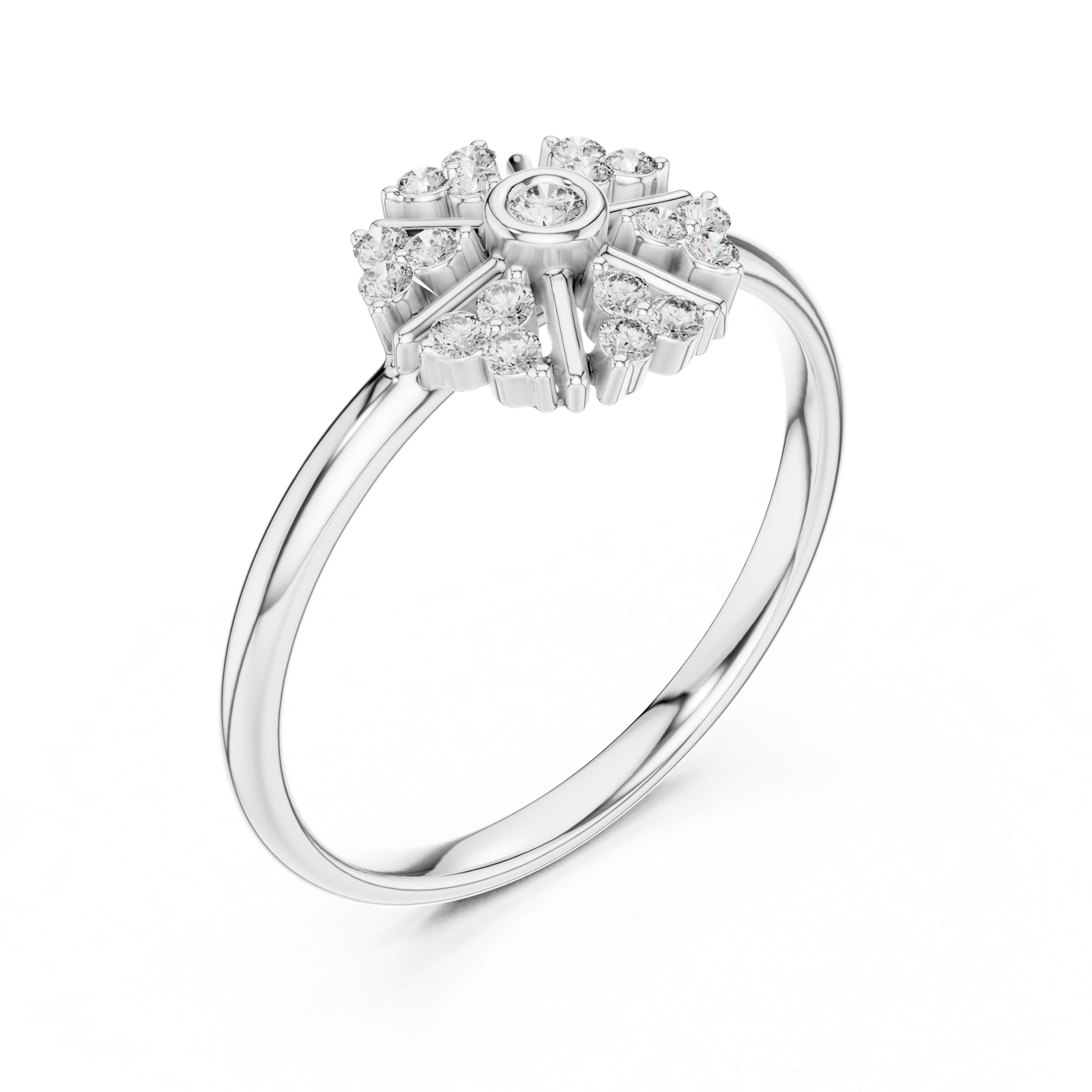 Gold Ring 1 (413), White Gold, view 2