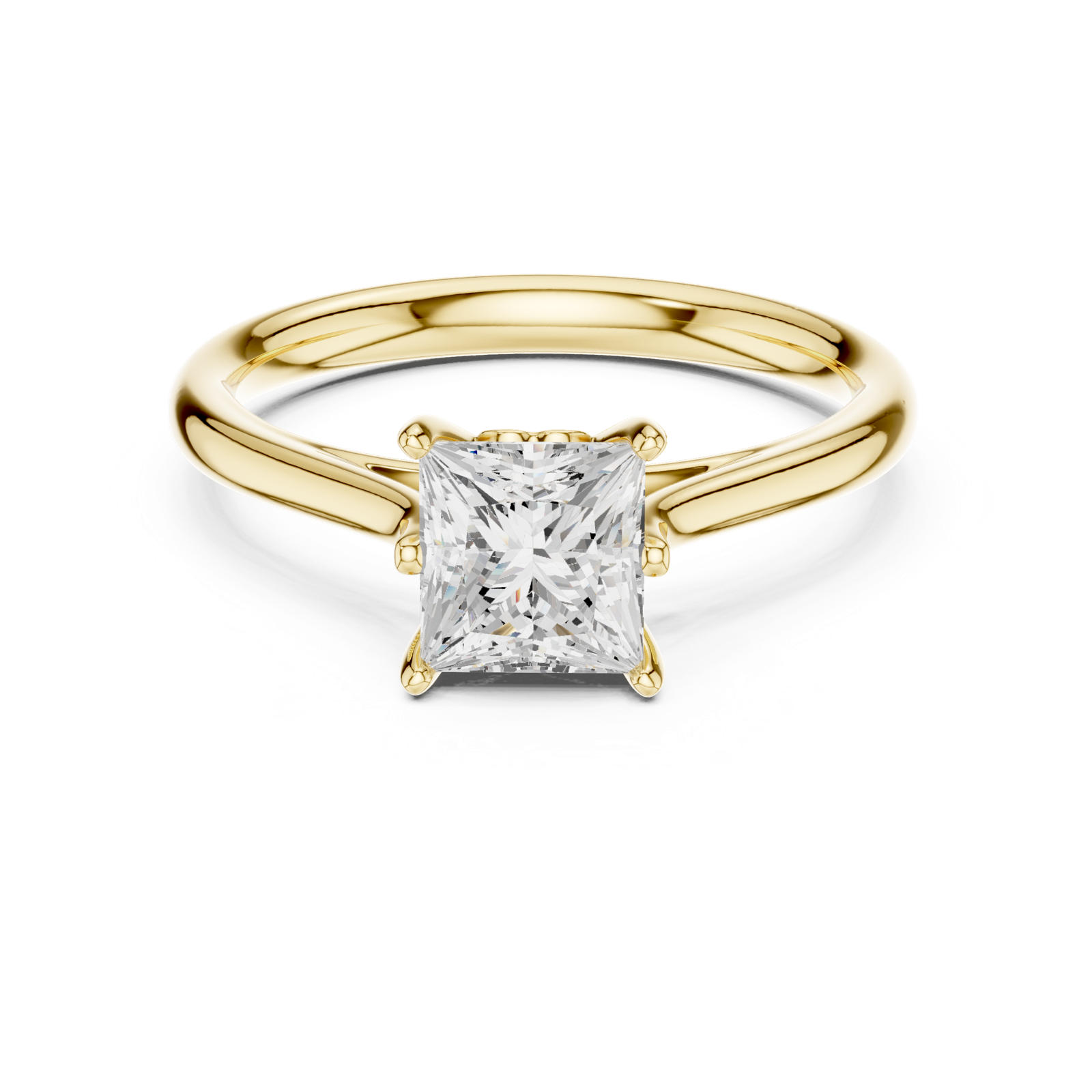 Gold Ring DDLR-798, Yellow Gold, view 4