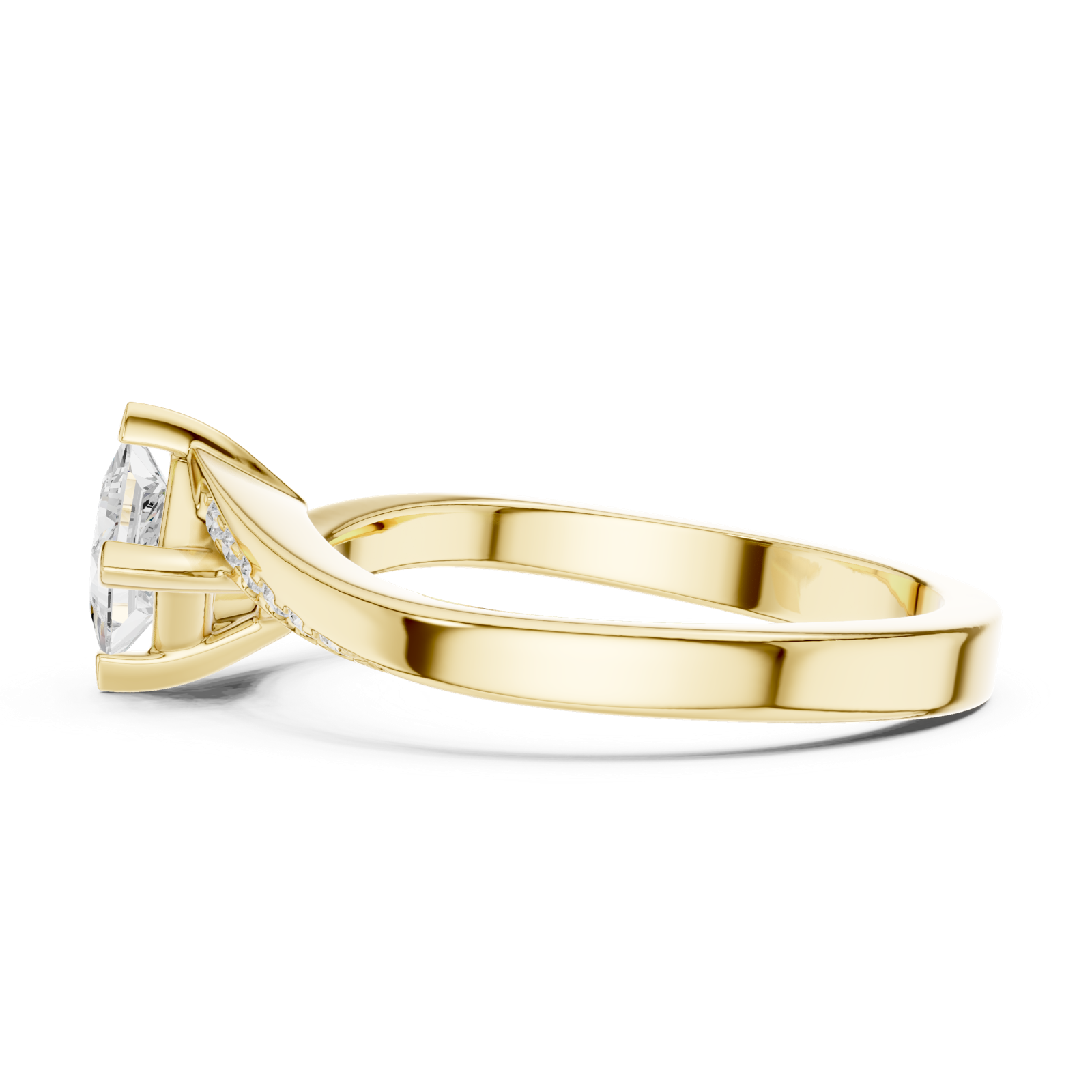 Gold Ring DDLR-498, Yellow Gold, view 3