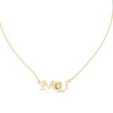 14K Solid Gold Lab Diamond Pendant Necklace, Yellow Gold, view 4