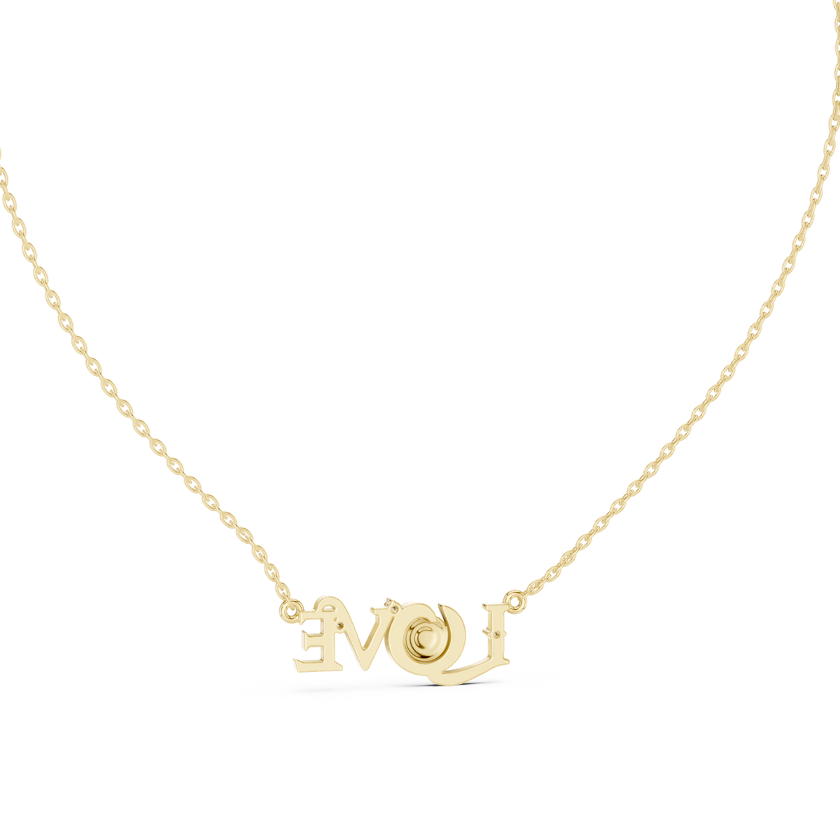 14K Solid Gold Lab Diamond Pendant Necklace, Yellow Gold, view 4