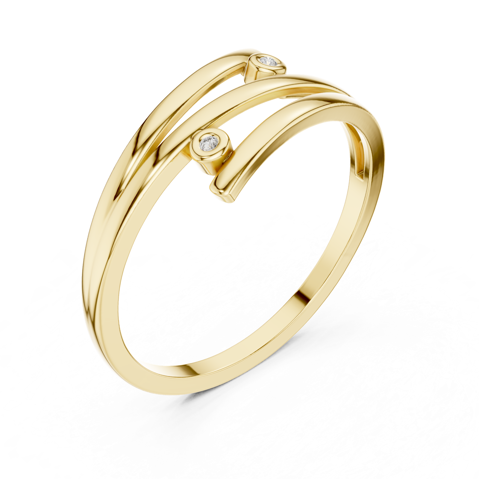 Gold Ring DR-5586, Yellow Gold, view 2