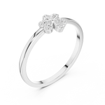Gold Ring DDLR-812, White Gold, view 2